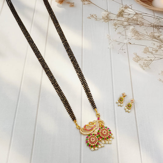 Glossy Peacock Designer Trendy Mangalsutra
