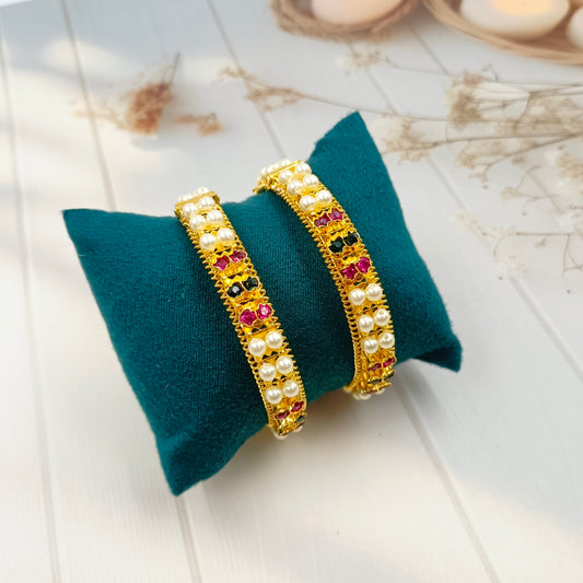 Classic Trendy Designer Pearls Bangles