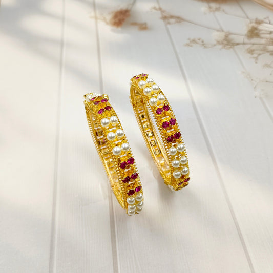 Divine Designer Trendy Pearls Bangles
