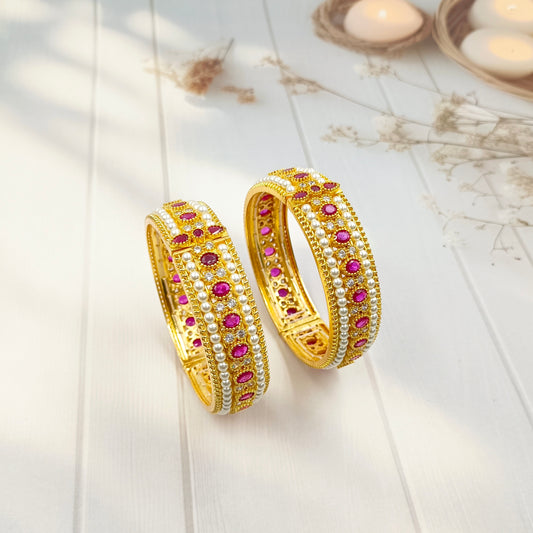 Massive Trendy Designer Pearls Bangles