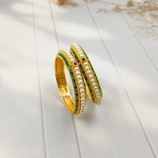 Glossy designer Pearls Bangles