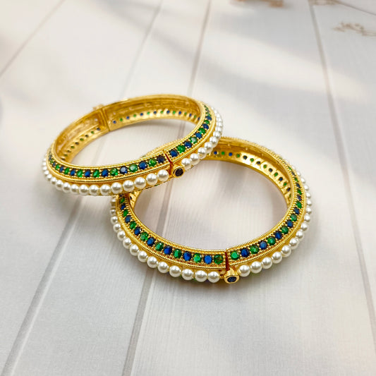 Glossy designer Pearls Bangles