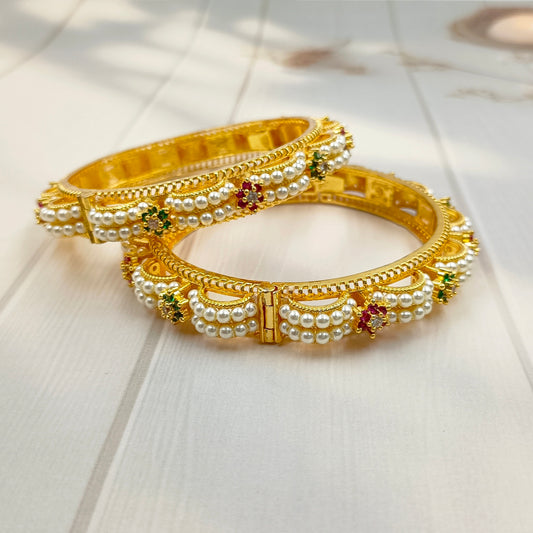 Blooming Designer Trendy Pearls Bangles