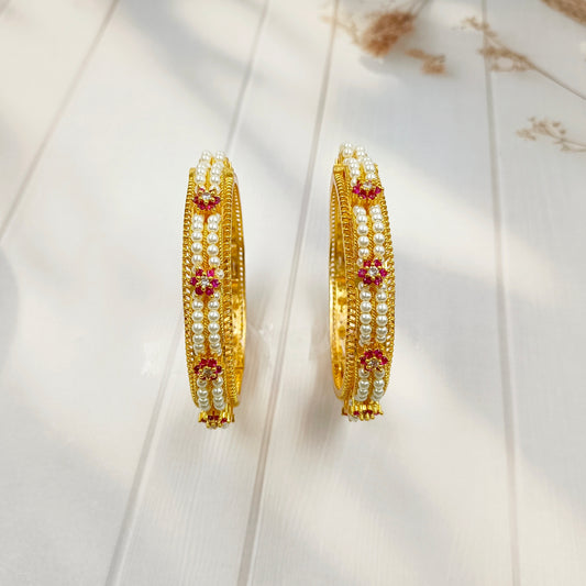Divine Designer Trendy Pearls Bangles