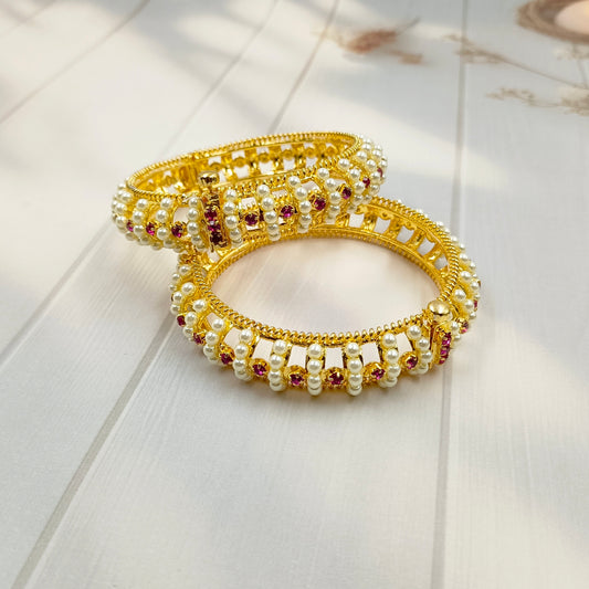 Radiant Designer Pearls Bangles