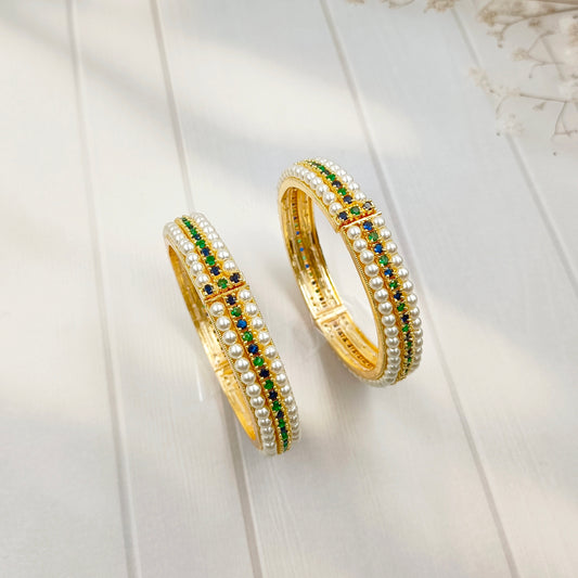 Enthrall Designer Trendy Pearls Bangles