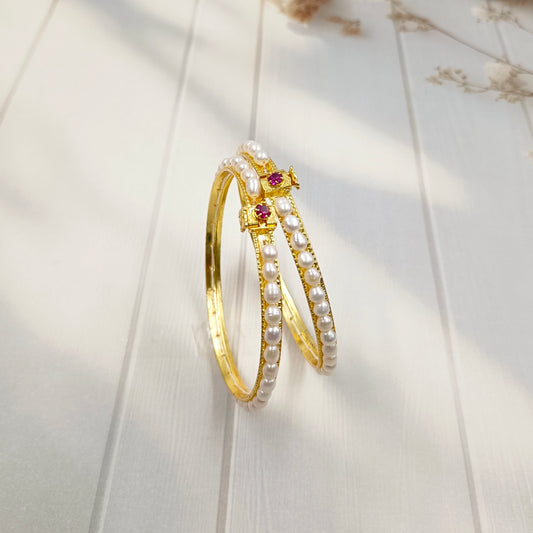 Excellent Designer Fresh Water Pearls Bangles