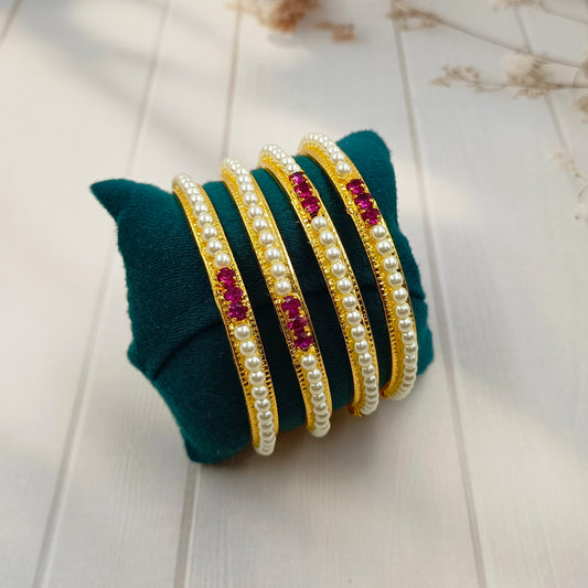 Exquisite Designer Trendy Pearls Bangles