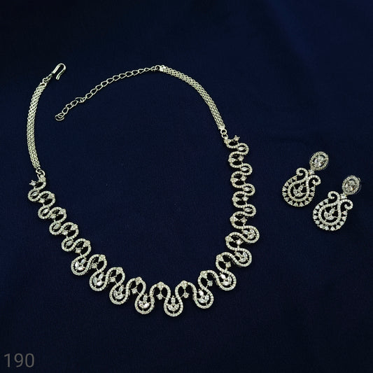 Brilliant Designer AD Necklace Set
