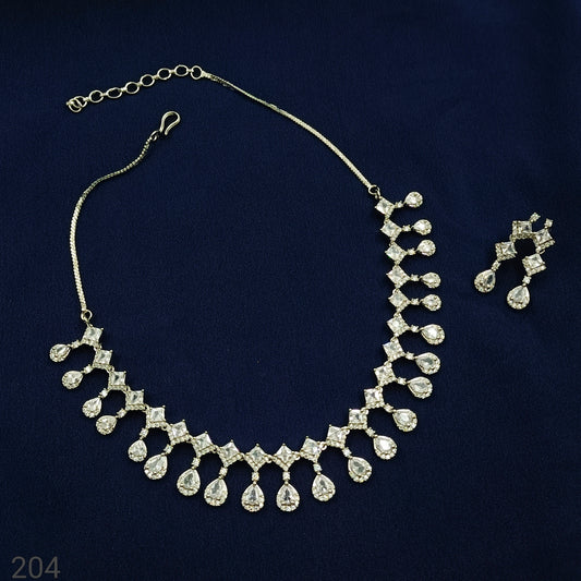 Captivating Designer Trendy AD Necklace Set