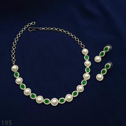 Dazzling Designer Trendy AD Necklace Set