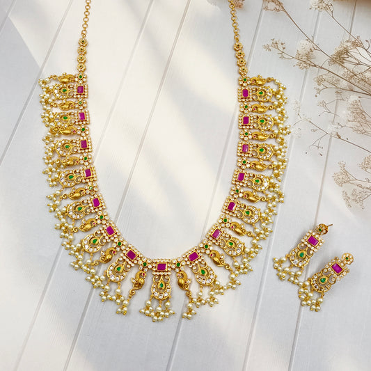 Elegance Designer Temple Long Set