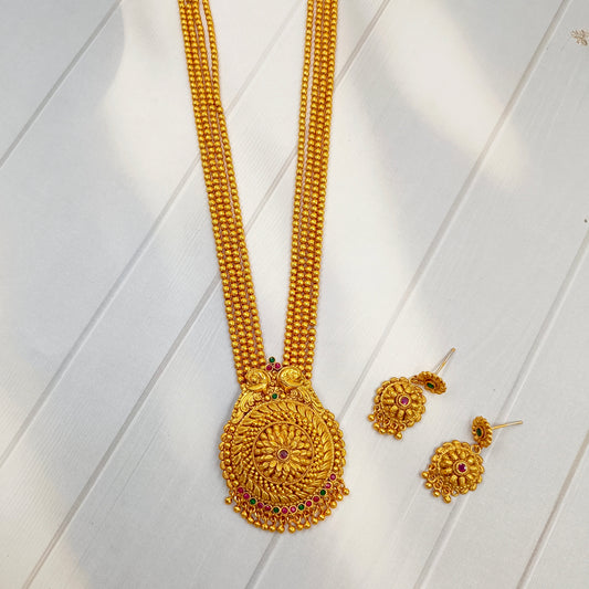 Stunning Designer Trendy Temple Long Set