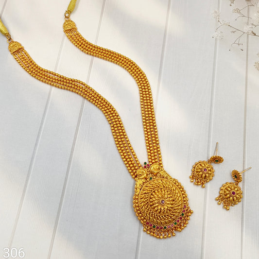 Stunning Designer Trendy Temple Long Set