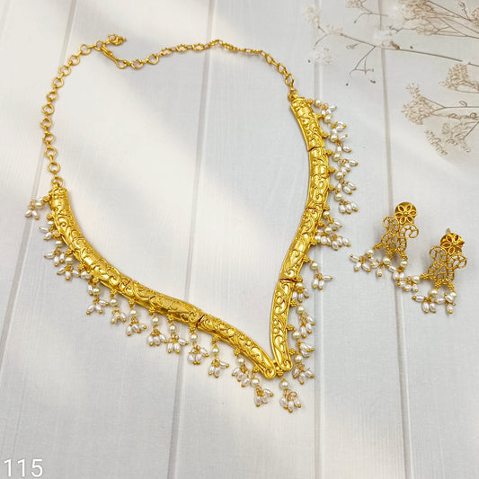 Majestic Designer Trendy AD Necklace Set