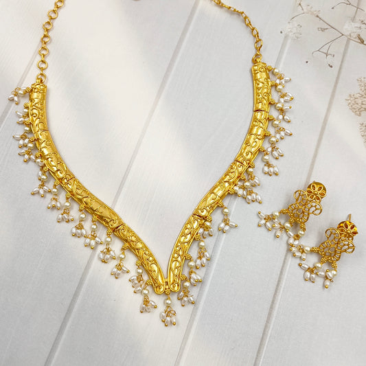 Majestic Designer Trendy AD Necklace Set
