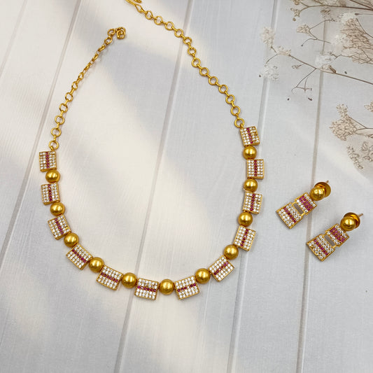 magnetic Designer Trendy AD Necklace Set
