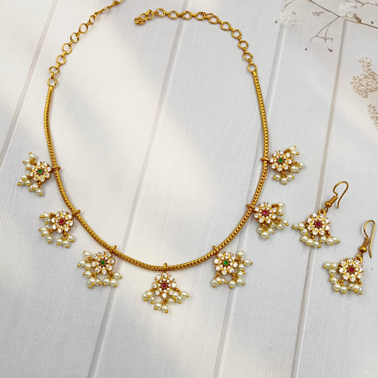Pretty Designer Trendy AD Necklace Set