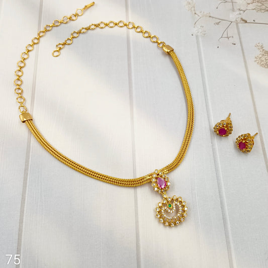 Precious Designer Trendy CZ Necklace Set