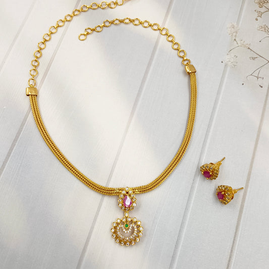 Precious Designer Trendy CZ Necklace Set