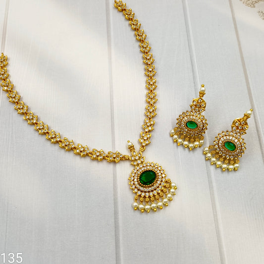 Divine Designer Trendy AD Necklace Set