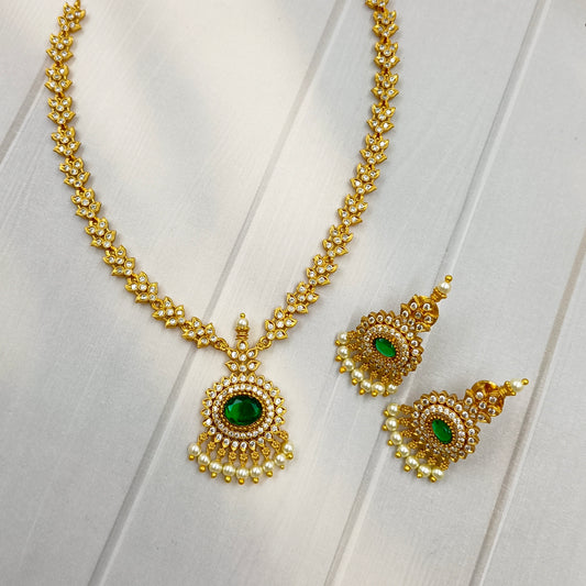 Divine Designer Trendy AD Necklace Set