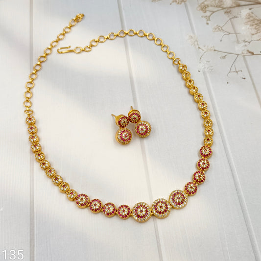 Stunning Designer Trendy AD Necklace Set