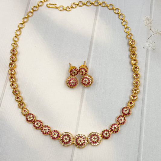 Stunning Designer Trendy AD Necklace Set