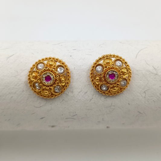 Traditional Gold-Finish Floral Tops