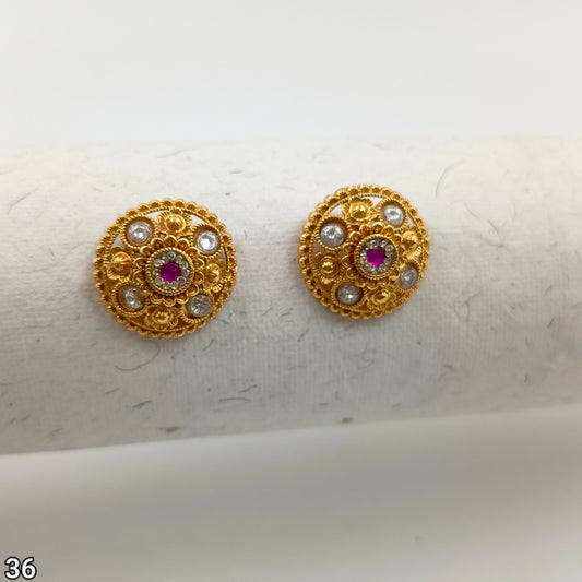 Traditional Gold-Finish Floral Tops