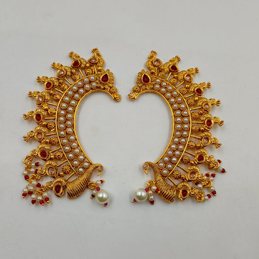Traditional Peacock Ear Cuffs
