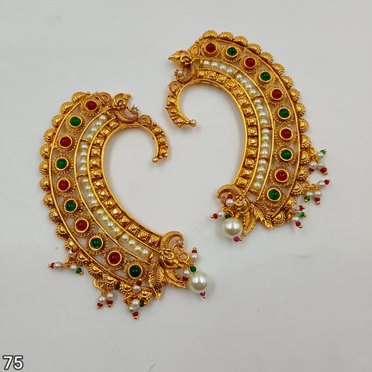 Traditional Peacock Ear Cuff