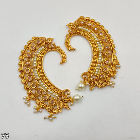 Traditional Peacock Ear Cuffs