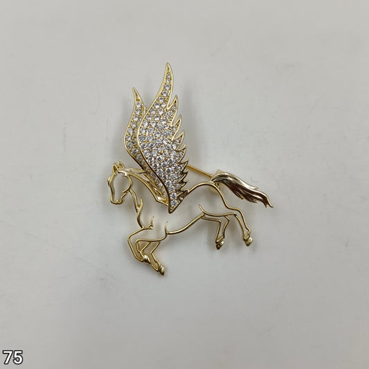Elegant Flying Horse Saree Pin