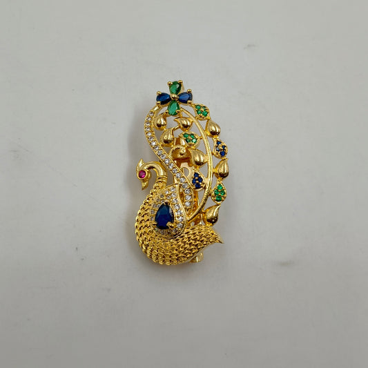 Elegant Peacock Design Saree Pin