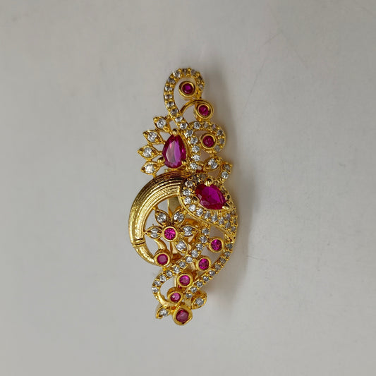 Elegant Peacock Design Saree Pin