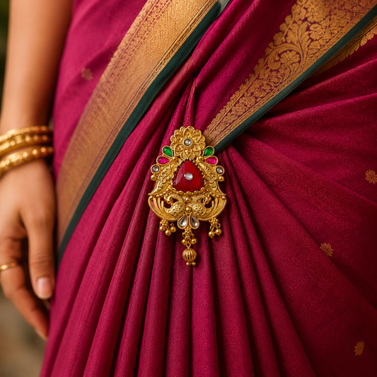 Excellent Designer Sari Pin