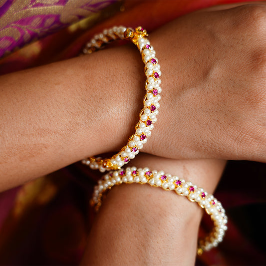 Traditional Pearls Bangles