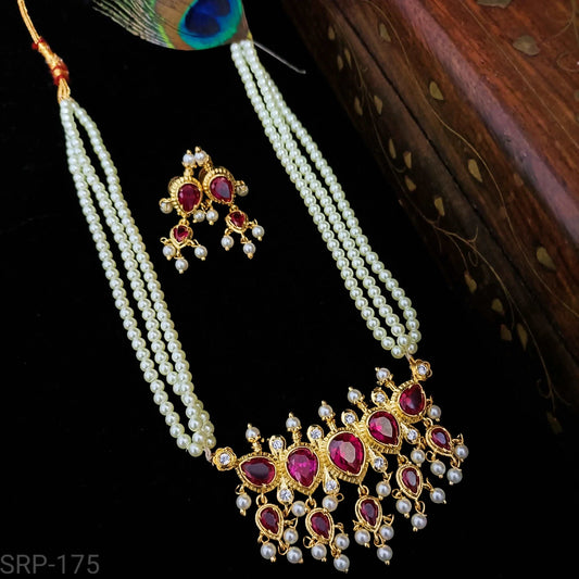 Red Drop Diamond Traditional Tanmani - Shree Radhe Pearls