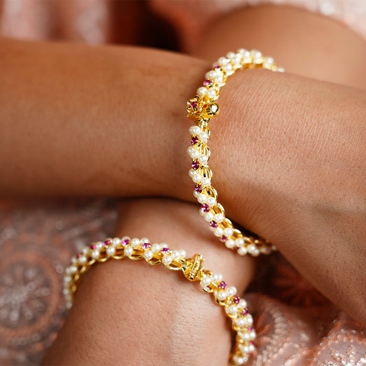 Traditional Pearls Bangles - Shree Radhe Pearls