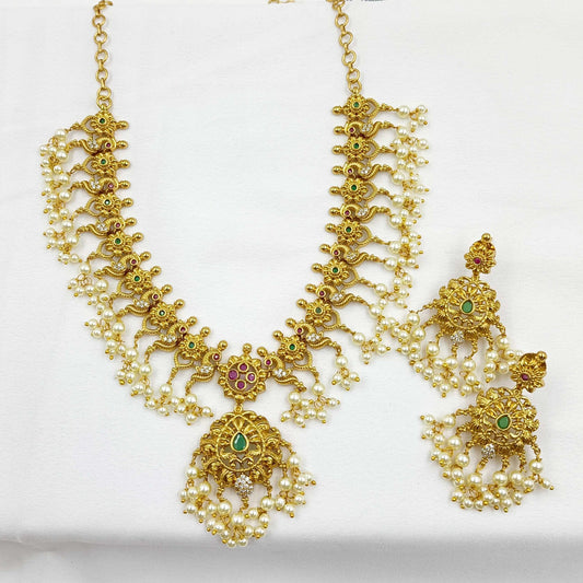 Peacock South Indian Designer Short Necklace Set