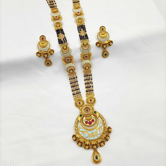 Meena Work Designer Trendy Long Mangalsutra