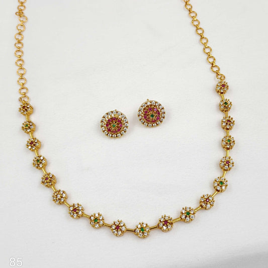 Charming Floret Designer Necklace Set