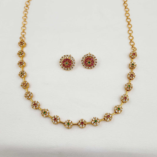 Charming Floret Designer Necklace Set