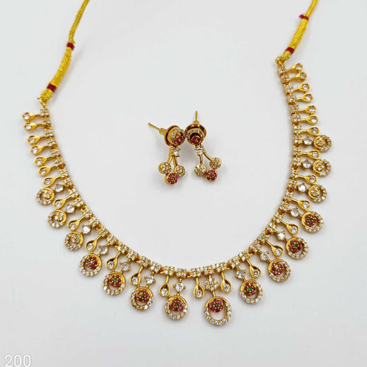 Delicate Designer Rajwadi Necklace Set