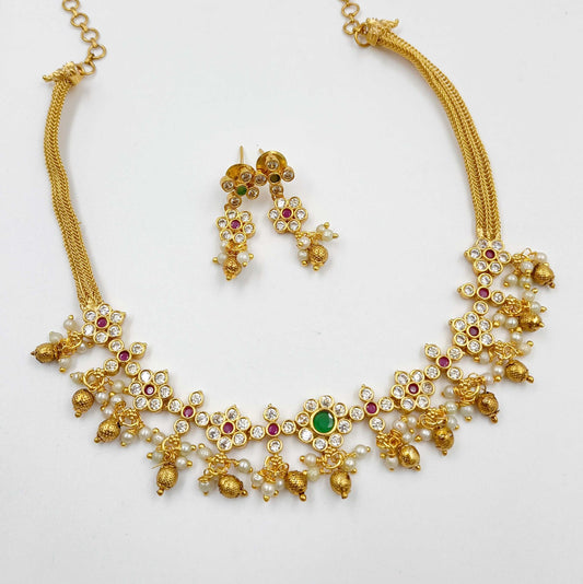 Delicate Floret Designer Necklace Set