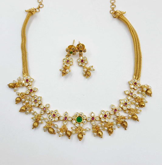 Delicate Floret Designer Necklace Set