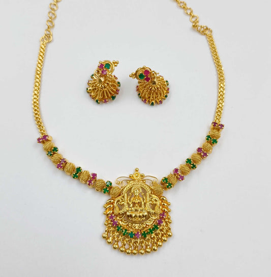 Lord Laxmi Designer South Indian Necklace