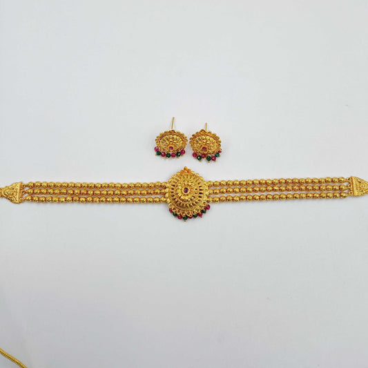 Classy Floret Designer 1 Gram Finish Choker Set