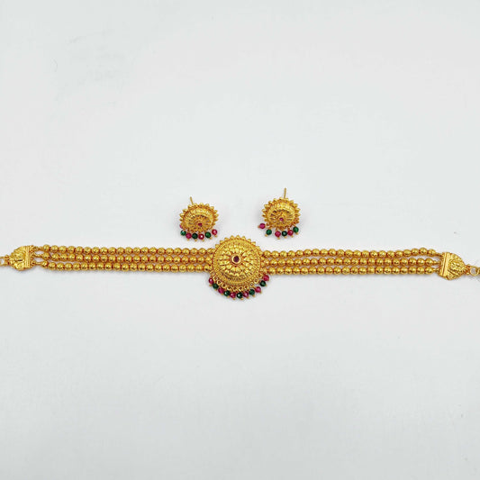 Blooming Floret Designer 1 Gram Finish Choker Set